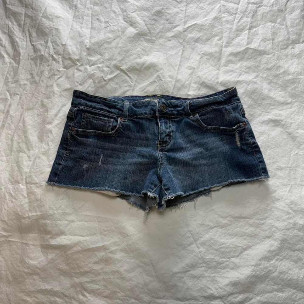Aeropostale Y2k Lowrise Blue Denim Shorts Sz 7/8